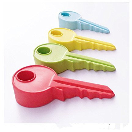 L-FENG-UK Pack of 3 Hard Quality Durable Rubber Key Shaped Door Stop