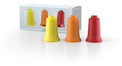 3er Set BellaBambi® mini trio Schröpfgläser | 3 Intensitäten für Massage Beauty Wellness & bei Muskelverspannung | Ideal als Faszien-Massage & Trigger-Punkte | Ganzkörper geeignet | Gelb, Orange, Rot