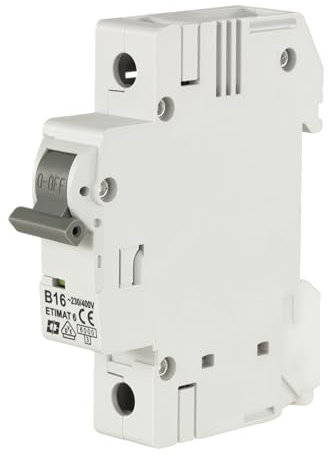 REV 0515295555 Leitungsschutzschalter, 1-polig, Höhe 68mm, 16A, bis 6kA, 10 Stück, grau, 16A - 10x
