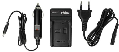 vhbw Chargeur Compatible avec Canon EOS 600D, 650D, 700D, 550D, Kiss X4 caméra caméscope Action-cam - Station + câble de Voiture, témoin de Charge