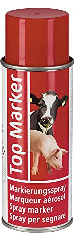 Kerbl Viehzeichenspray | 500 ml, Rot, farbintensives und schnell trocknendes Markierungsspray für Rinder, Schweine und Ziegen