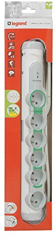 Legrand - LEG50087 - Rallonge Multiprises P + T avec Prise Master Slave et Parafoudre