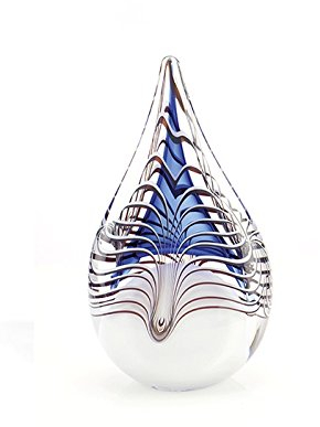Kleinurne aus Kristallglas 'Tropfen' silber-blau | Auf der Suche nach einer Kleinurne aus Kristallglas 'Tropfen' in silber-blau? Wir können Ihnen helfen. Top Qualität ✔ Top Auswahl ✔ Top Service ✔