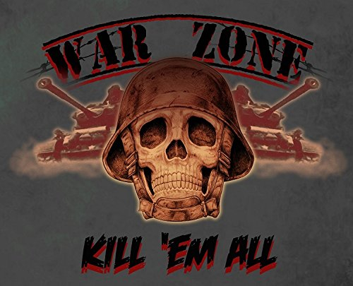 War Zone Aufkleber Sticker Schädel Skull Gamer Gaming Stahlhelm Totenkopf