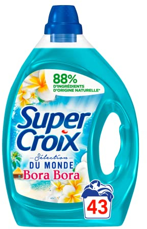 Super Croix Bora Bora - Lessive Liquide - Fleur de Monoï - 43 lavages, 2,15L