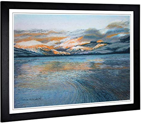 Big Box Art Framed Print of Joseph Mallord William Turner View from Birchwood HIL Design | Wall Art Picture| Home Decor for Kitchen, Living Room, Bedroom, Office, Black, A2 / 24.5x18 Inch / 62x45cm