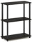 Furinno 3-Ebenen kompaktes Mehrzweck-Regal, holz, Espresso/Schwarz, 75.18 x 59.94 x 29.46 cm