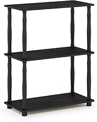 Furinno Scaffale Multifunzione 3 ripiani Americano/Black Tubi classici