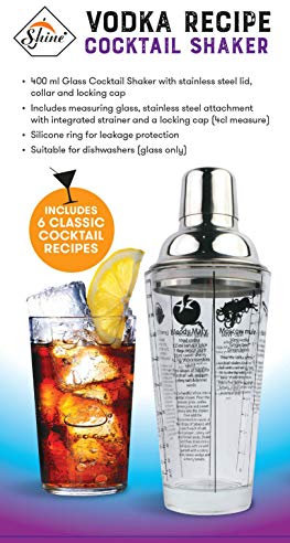 Glass Recipe Cocktail Shaker Gin Vodka OR Mixed (Vodka)