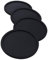 FülleMore 4er Set Silikon Glasuntersetzer rutschfest Getränkeuntersetzer Tischuntersetzer Tassenuntersetzer 10cm Rund Untersetzer für Glas Tassen Vasen Kerzen (Schwarz)
