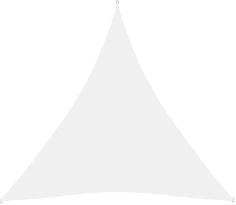 vidaXL Toldo Parasol Lona Protector Solar Sombra de Patio Jardín Terraza Balcón Parque Exterior de Vela Triangular de Tela Oxford Blanco 3x3x3 m