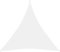 vidaXL Toldo Parasol Lona Protector Solar Sombra de Patio Jardín Terraza Balcón Parque Exterior de Vela Triangular de Tela Oxford Blanco 3x3x3 m