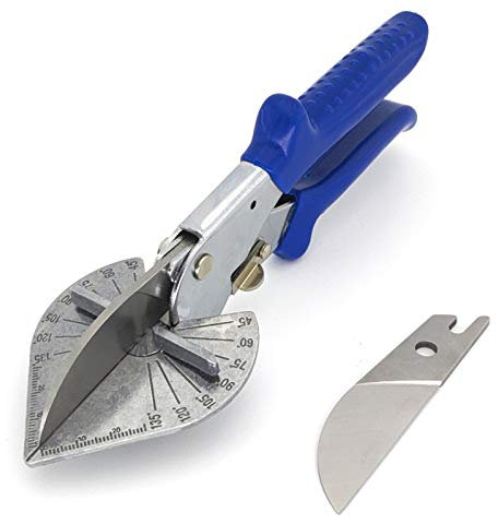 Cisaille D'Angle à Mitre -Mitre Cutter Cisaillement Outils, Cisailles à Onglets Multi-Angles De 45 à 135 DegréS, Cisaille à Joint Pour Couper Le Bois Tendre, Le Plastique, Le Pvc Et Plus