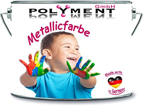 Peinture métallique colorée et lavable à base d'eau - Peinture murale intérieure dans de nombreuses couleurs exclusives de qualité supérieure (10 l, doré).