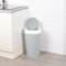 Poubelle de recyclage ronde en plastique avec couvercle à deux sens (bleu sarcelle, 25 l)