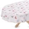 Tischdecke abwaschbar Wachstuch Wachstuchtischdecke Oval 140 x 260cm mit Saum Hühner Grau Gartentischdecke Wachstuch
