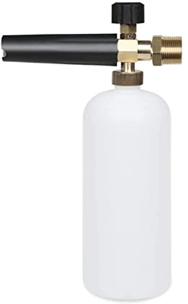 YUET Snow Foam Lance Car Wash High Pressure Washer Foam Cannon Bottle Jet Wash for KRANZLE/Himore/Ubermann Sprayer with Male Thread Adapter Adjustable Gun Pot Nozzle Blaster Soap Dispenser Nozzle 1L