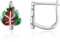 TANGPOET Weihnachtsbaum Ohrringe 925 Sterling Silber Weihnachtsbaum Ohrstecker Baum Ohrring Weihnachtsschmuck Geschenk für Frauen Mädchen Tochter