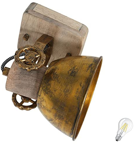 Lichthandel Hoch LED Vintage Deckenspot modern Deckenlampe Retro Industrie Studio Metall Lampe Wandleuchte Retro 7W LED schwenkbar austauschbar