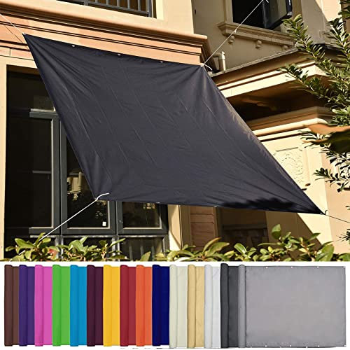 Tenda Parasole Esterno 0.9x7M Tenda a Vela Impermeabile, Rettangolari Tende da Sole per Esterno Metri Protezione Raggi UV Adatto per Giardini, Piscine, spiagge, Grigio Scuro, 22235
