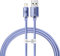 Baseus Crystal Shine 2.4A 120cm Lightning Ladekabel Lila