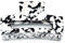 QinGoo Groß Acetat schwarz weiß Haarklammer Klauen Haarspange Schöne Damen Haarschmuck Elegant Haar-Accessoire 1 stück(10.5 * 5.7cm, Black White)