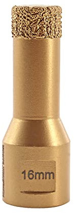 SHDIATOOL Punta diamantata per carotaggio sega a tazza diametro 16 mm M14 filo brasato sottovuoto per piastrelle in ceramica gres granito marmo muratura mattoni