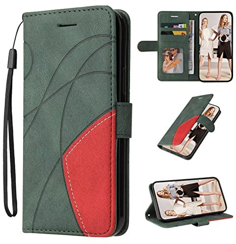 SLWYF Coque pour OnePlus Nord N20 SE Housse en Cuir Premium PU Pochette Portefeuille Magnétique Etui de Protection pour OnePlus Nord N20 SE - Vert