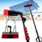 GIZMIT Outdoor Window Cleaning Pole, Water Fed Telescopic Brush Water Fed Pole Kit with 55cm Brush Head, Solar Panel Cleaning System Outdoor Washing Equipment Tool,24FT/7.2M
