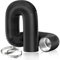 Hon&Guan Tubo di scarico, diametro 150 mm, 5 m, tubo flessibile in alluminio PVC, con 2 fascette stringitubo in acciaio inox, per aria condizionata, asciugatrice, ventilatore di scarico, cappa,