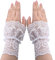 TeeYee Damen Spitze Armstulpen Abnehmbarer Spitze Armband Fingerlos Handschuhen Mesh Spitze Knigge für Hochzeit Braut 119weiß