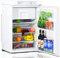 Smad Frigo Trimixte 12V 220V Gaz, 100L, Frigo Gaz avec Congélateur, Réfrigérateur Silencieux pour Camping, Maison, Caravane, Garage, Gîte, Mobile-home, Blanc
