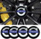 DSFG 4pcs 56MM 2,2 ' 'Auto-Logo-Aufkleber mit Räderabdeckung mit zentraler Abdeckung ABS-Material (fit Volvo Schwarz)