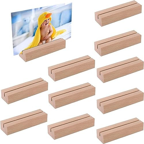 WZHHDM Kartenhalter Holz, 10 Stück Menükartenhalter, für Restaurants Hochzeiten Bankette und Partys Tischkartenhalter