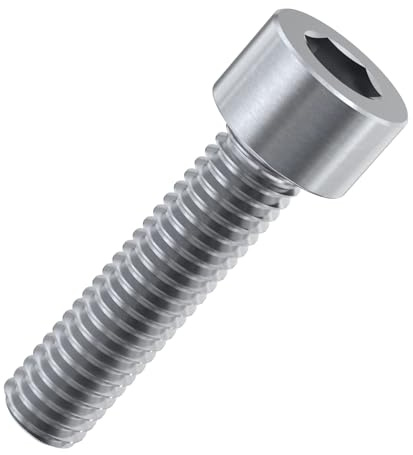 Accu - Lot de 20 vis à tête bombée filetée M5 x 25 mm (DIN 912) en acier inoxydable marin (A4)