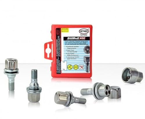 HEYNER Fits Vauxhall Corsa F 2019-on StillBull Locking Wheel Nuts M12x1.25 Set 4 Locks Alloys Antitheft Protection Bolts GFF