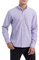 HISDERN Men's Long Sleeve Oxford Shirt Light Purple Casual Smart Button Down Shirt with Pocket L