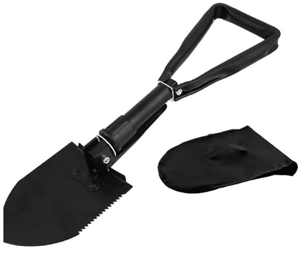 Pala Pieghevole 58cm In Acciaio Ad Alto Tenore Di Carbonio Strumento Di Trincea Pala Da Campeggio Pieghevole Militare,Portatile Vanga, Per Campeggio, Escursionismo