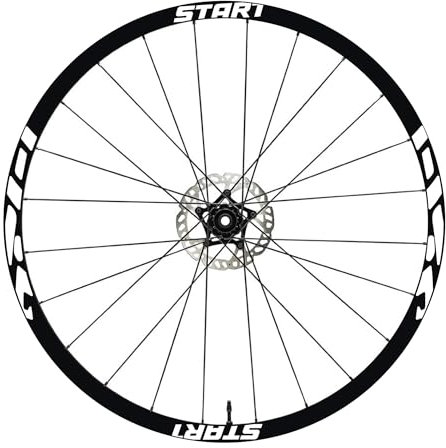 Felgenaufkleber für Fahrrad, 26 Zoll – 27,5 Zoll – 28 – 29 Zoll (61,8 – 63,5 cm), für Mountainbikes, Farbe: Weiß matt