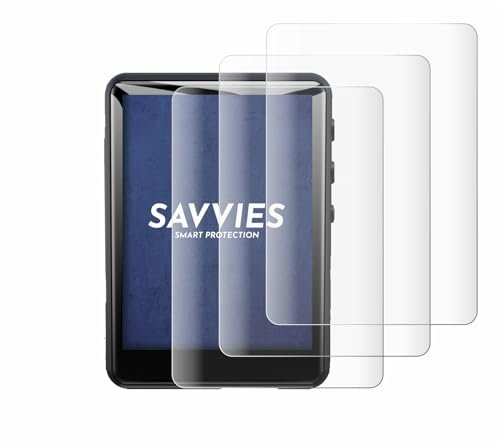 Savvies 4 Stück Full-Screen Schutzfolie für Zaqe MP3 Player M4 2.4 Full-Cover Displayschutz-Folie mit Installationshilfe [3D Curved]