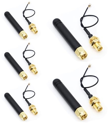 APKLVSR 868-915 MHz U.FL IPEX zu SMA-Anschluss LoRa-Antenne 3 dBi 50Ω für Lora Board Lora II WiFi Lora32(5 Stücke)