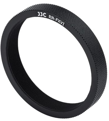JJC Kamera-Objektiv-Filter-Adapterring für Fujifilm X100VI X100V X100F X100T X100S X100 X70 Kamera, unterstützt 49-mm-Filter und Original FLCP-49-Objektivdeckel, ersetzt Fujifilm AR-X100, Schwarz