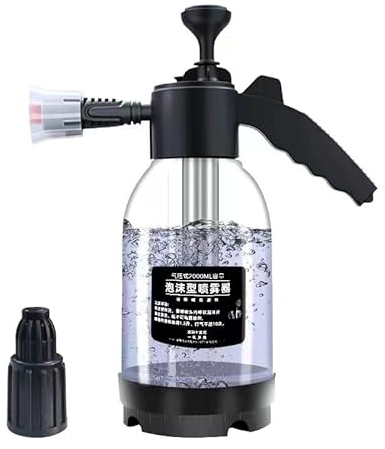 HiGropcore Schaumsprüher Auto für Autowäsche Drucksprühflasche Auto Sprühflasche Cleaning Sprühflasche Garten Sprühschaumreiniger für Autowäsche, Gartenarbeit, Haustierpflege (Transparente Farbe)