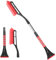 Auto Eiskratzer Winter 2 In 1, Schneebesen Auto mit Besen, Scheibenkratzer mit Handfeger, Abnehmbarer Eisschaber Blatt, Windschutzscheibe Ohne Kratzer Winterset Verstellbar für LKW SUV PKW (Rot)