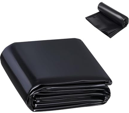 Rivestimento per laghetto preformato da 17 m, per piscine fai da te, per stagni esterni, flessibile e resistente alle pieghe, ideale per piccoli stagni