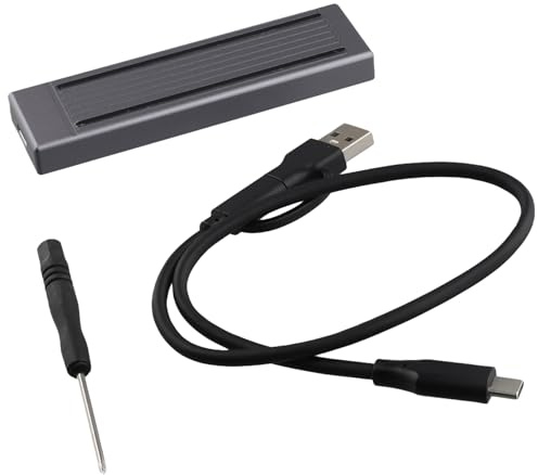 Giwnhvx M.2 SSD HDD-Gehäuse NGFF RGB Cool Light Praktisches Multifunktions-HDD-Gehäuse