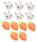 LIFKOME 12St Kaninchen Brosche elegante Brustnadel Karottenplüsch Taschennadel-Dekore Cartoon-Brosche weihnachtsdeko dekoration weihnachten Kleidung dekorative Broschen Metall