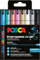 POSCA 181757 - Set de marqueurs POSCA, 8 stylos acryliques métallisés PC-1MR, marqueur permanent pointe ogive 0,7 mm