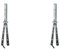 2 set Stylish Butterfly Comb Hair Trimmer Brush Pocket Combs for Training Camping Hiking Practice Stainless Style A