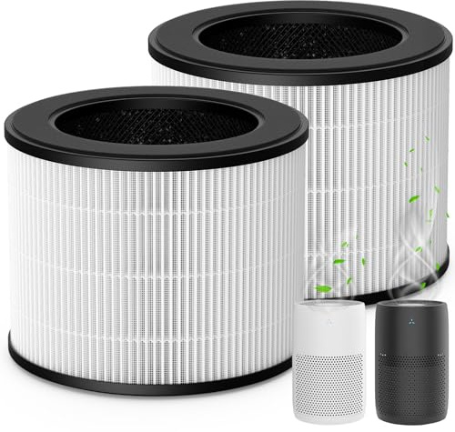 MA-22 Air Purifier filter with H13 True HEPA, Compatible with MA Series MA-22 Air Purifier | 555 ft² Coverage in 1hr, Attach to 0.1 Microns | White, 2-Pack